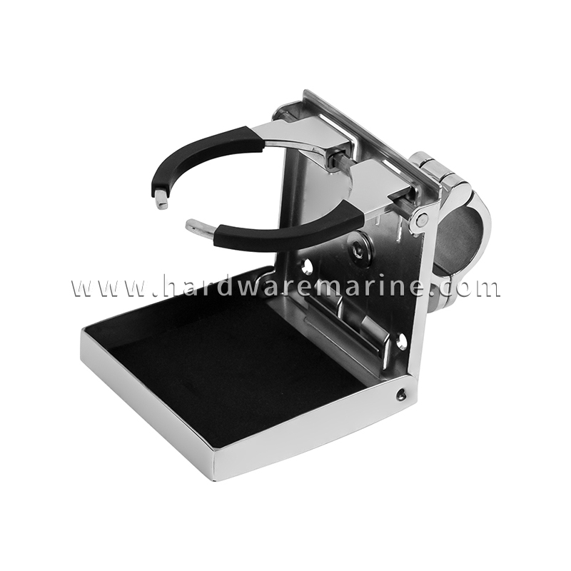 Adjustable Folding Boat Cup Holder with Rail Mount
