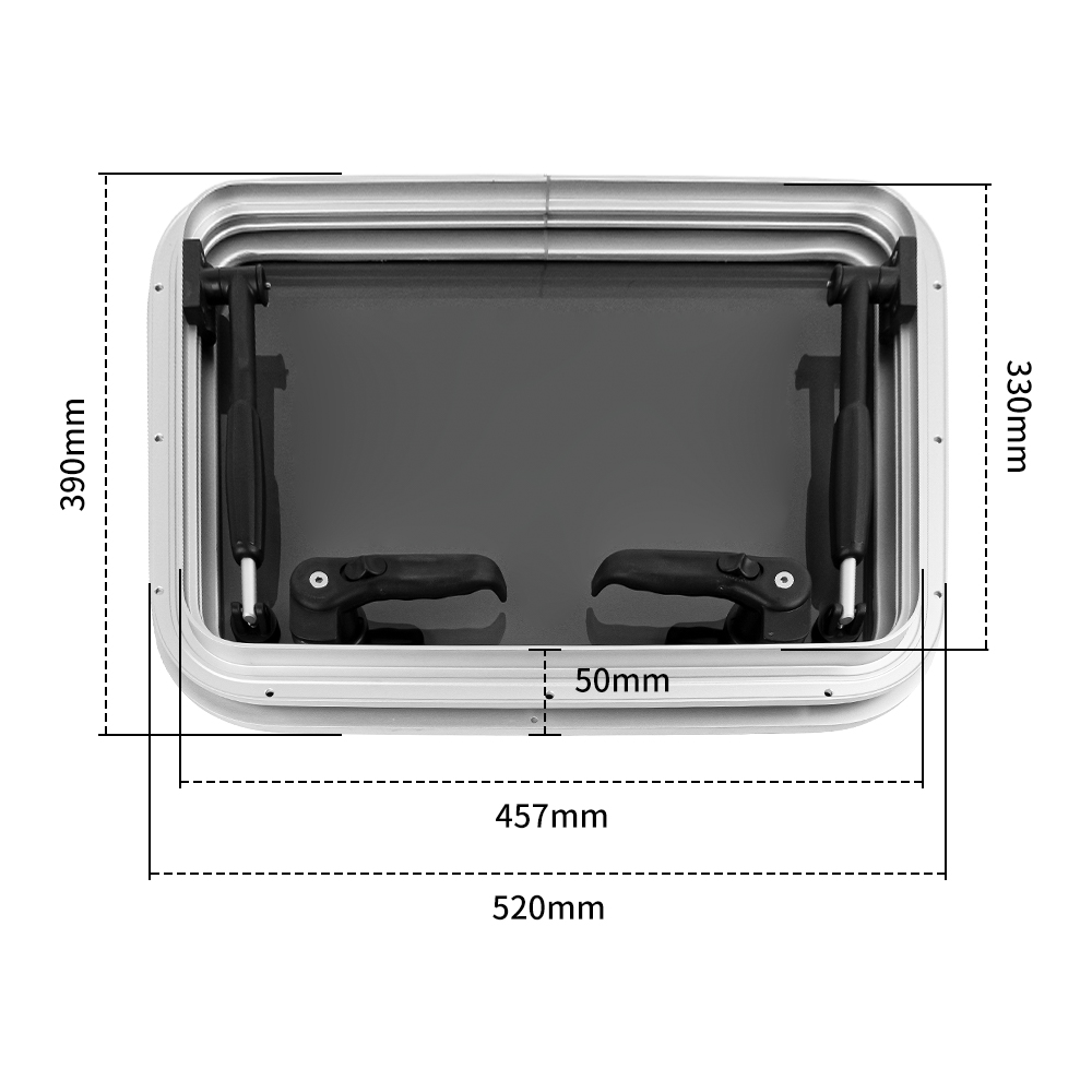 Aluminum Rectangular Boat Portholes Window Measurements