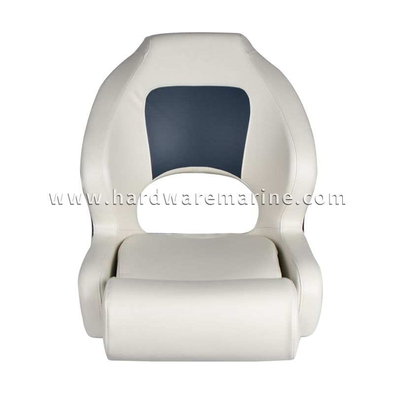 Deluxe Flip-Up Marine Seat (Beige & Blue)