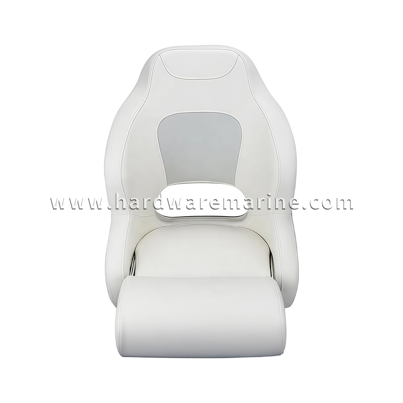 Deluxe Flip-Up Marine Seat (Light Gray & Dark Gray)
