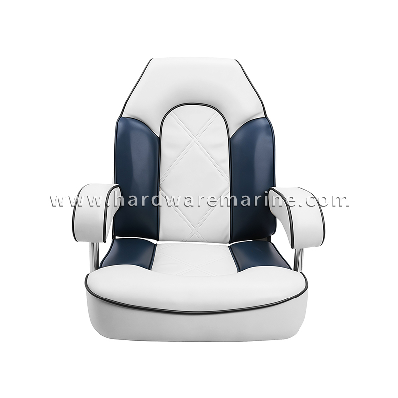 High-Back Marine Helm Seat with Armrests