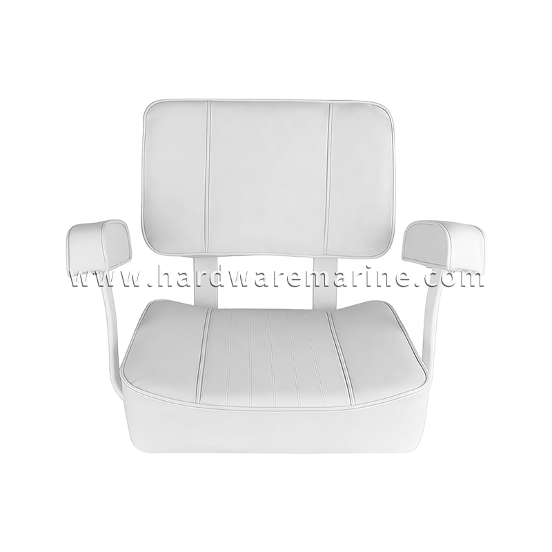 Deluxe Padded Folding Boat Seat with Flip-Up Armrests