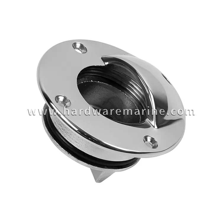 Marine Flush Mount Deck Drain with Screw Plug