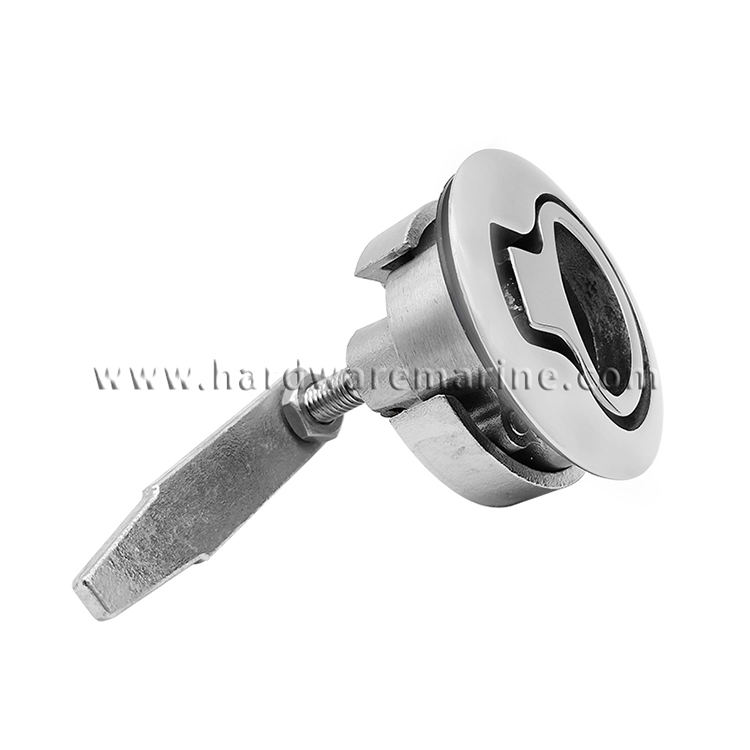 thumbnail image 2 of Large Marine Grade 316 Stainless Steel Flush Hatch Latch - Adjustable Locking Lift Handle For Boats 2 of 14